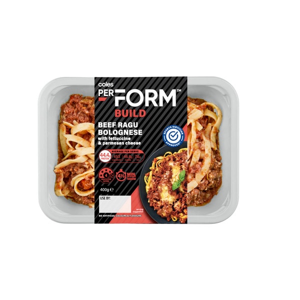 Coles Perform Build Beef Ragu Bolognese | 400g
