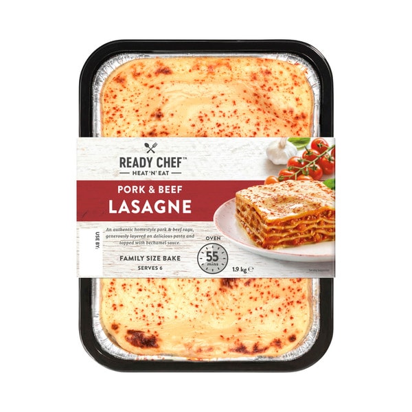 Ready Chef Pork & Beef Lasagne | 1.9kg