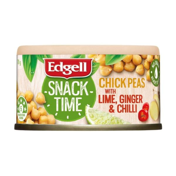 Edgell Snack Time Chickpeas With Ginger Lime & Chilli | 70g
