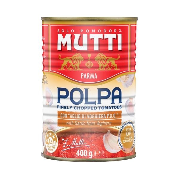 Mutti Polpa Finely Chopped Tomatoes With Garlic | 400g