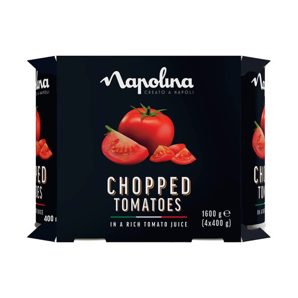 Napolina Chopped Tomatoes 4 Pack | 1.6kg