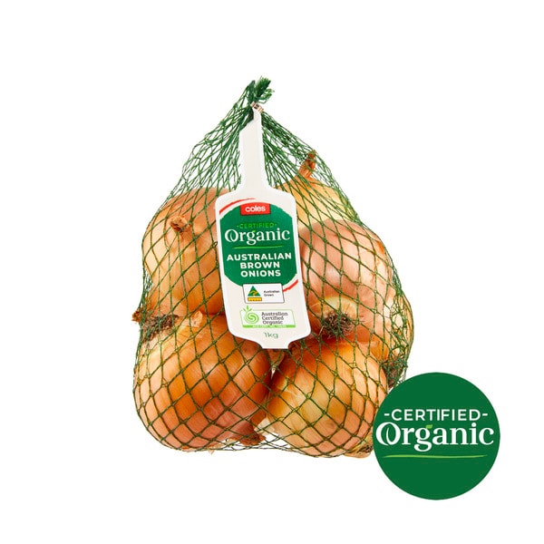 Coles Organic Brown Onions | 1kg