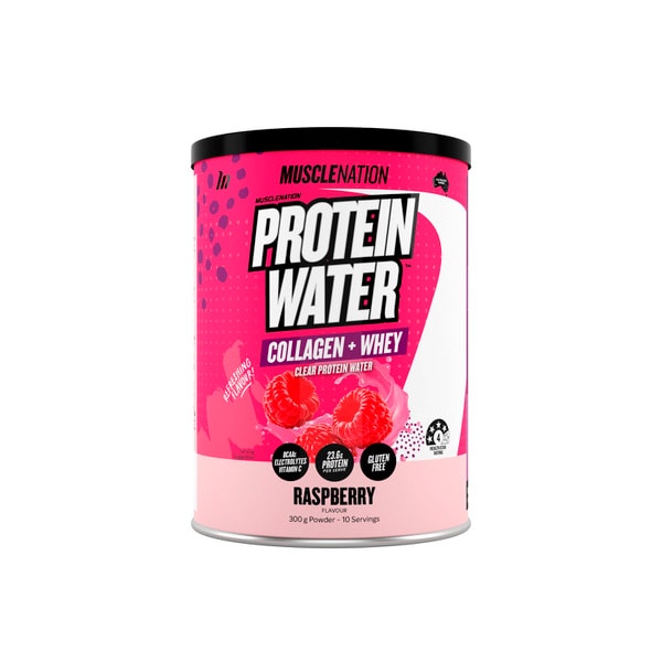 Muscle Nation Protein Water + Collagen Raspberry | 300g