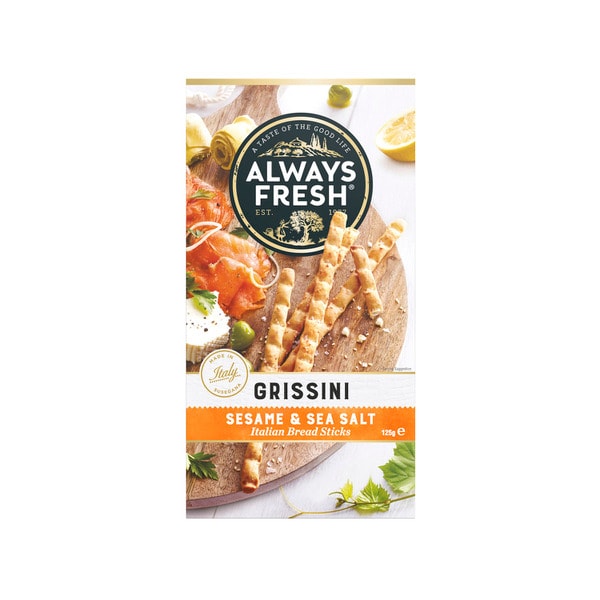 Always Fresh Grissini Breadsticks Sesame & Sea Salt | 125g