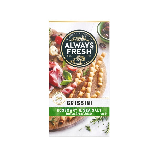 Always Fresh Grissini Rosemary & Sea Salt Bread Sticks | 125g