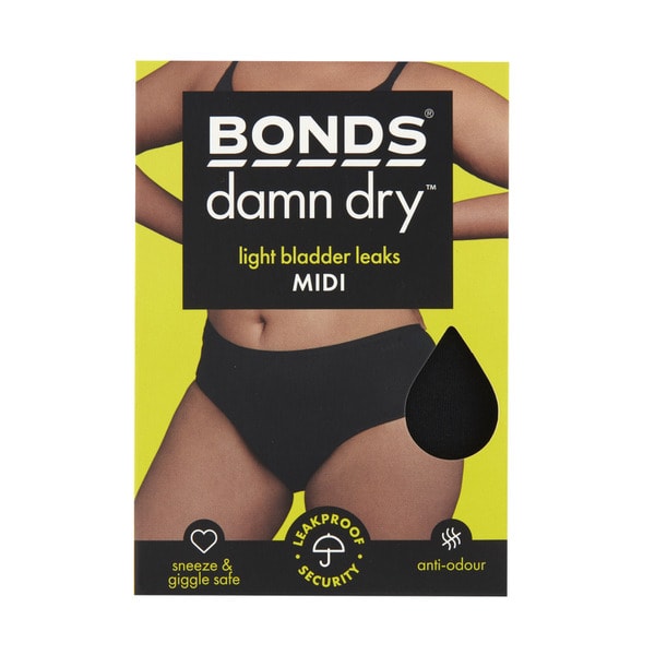 Buy Bonds Womens Damn Dry Underwear Midi Size 12 1 pack