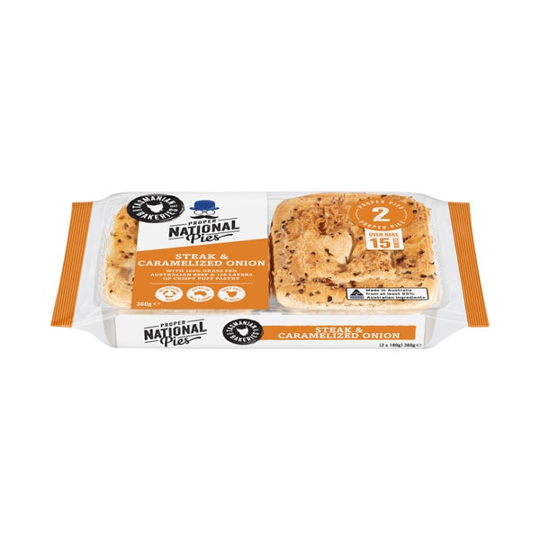 National Pies Pie Steak & Caramelized Onion 2 Pack | 360g