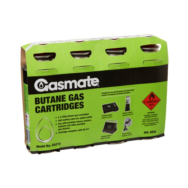 Gasmate Butane Gas Cartridges | 4 pack