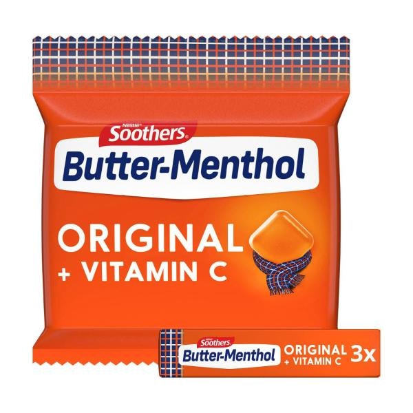 Soothers Butter-Menthol Original Throat Lozenges 3X10 Multipack | 3 pack