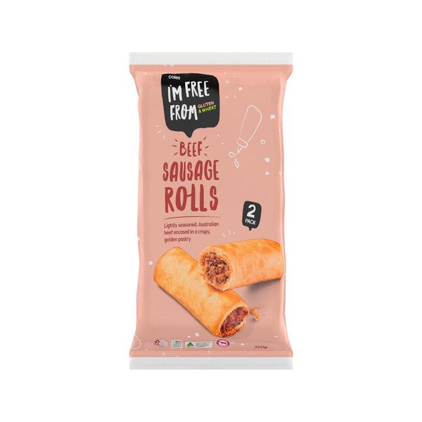 Coles I'M Free From Beef Sausage Roll | 320g