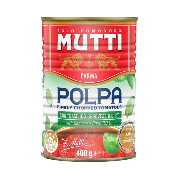 Mutti Polpa Finely Chopped Tomatoes With Basil | 400g