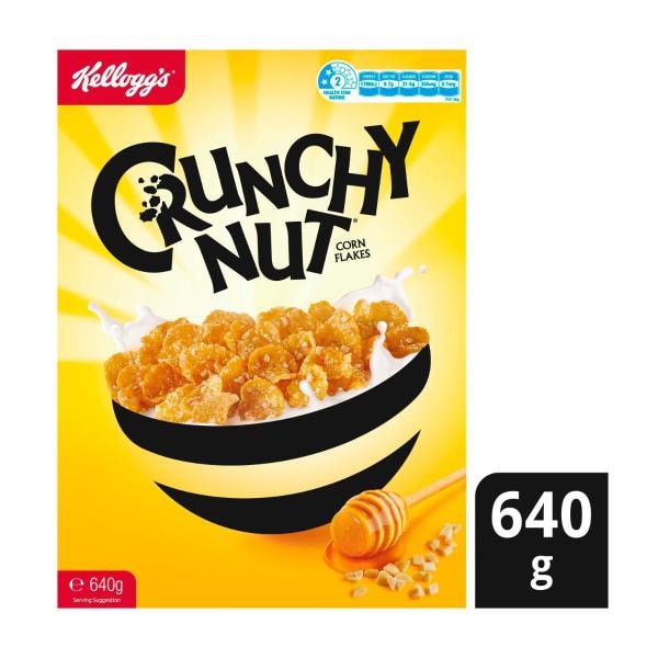 Kellogg's Crunchy Nut Corn Flakes Breakfast Cereal | 640g