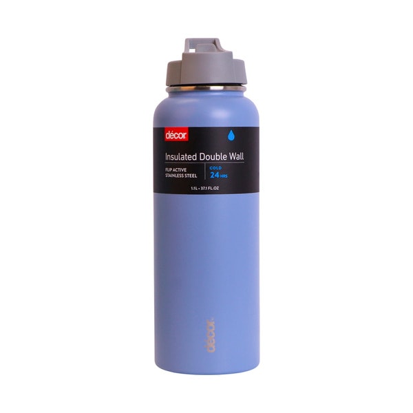 Decor Insulated Double Wall Flip Active Bottle 1.1L | 1 each