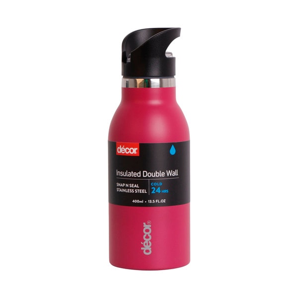 Decor Snap & Seal Insulated Bottle 400mL | 1 each
