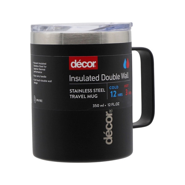 Decor Insulated Double Wall Stainless Steel Travel Mug 350mL | 1 each