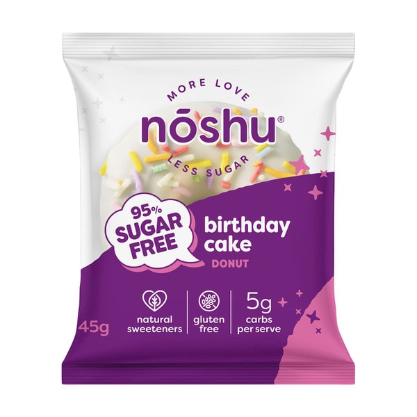 Noshu 95% Sugar Free Birthday Cake Donut | 45g