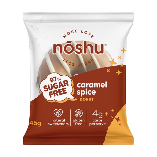 Noshu 95% Sugar Free Caramel Spice Donut | 45g