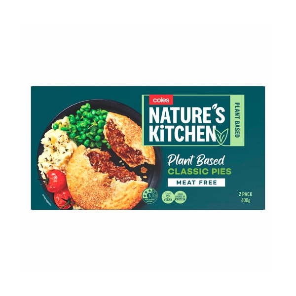 Coles Vegan Meat Free Pies 2 Pack | 400g