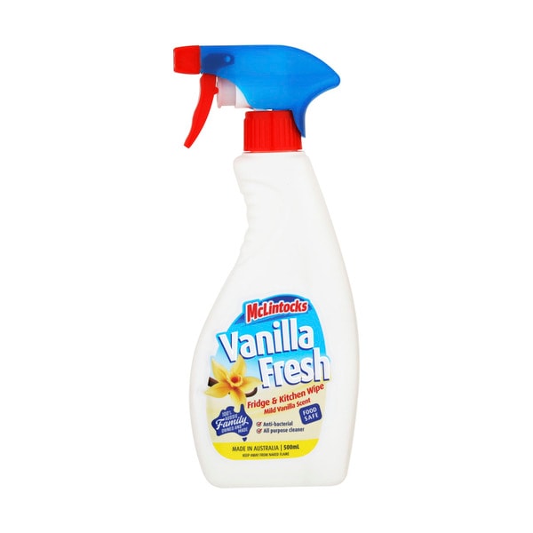 McLintocks Vanilla Fresh Fridge & Kitchen Wipe Trigger Spray | 500mL