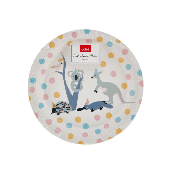Coles Australiana Plates | 10 pack
