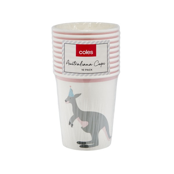 Coles Australiana Cups | 10 pack