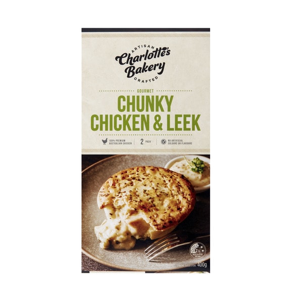 Charlotte's Bakery Chunky Chicken & Leek Pie 2 Pack | 400g