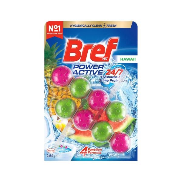 Bref Power Active Rim block Toilet Cleaner Hawaii Twin Pack 2x50g | 100g