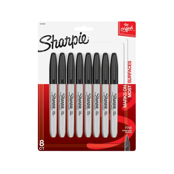 Sharpie Permanent Markers Fine Tip | 8 pack
