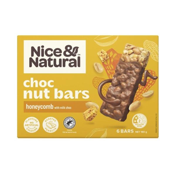 Nice & Natural Roasted Nut Bar Honeycomb | 6 pack