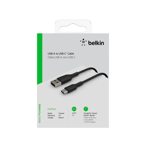 Belkin Boostcharge USB-A To USB-C Cable- 1M Black | 1 pack
