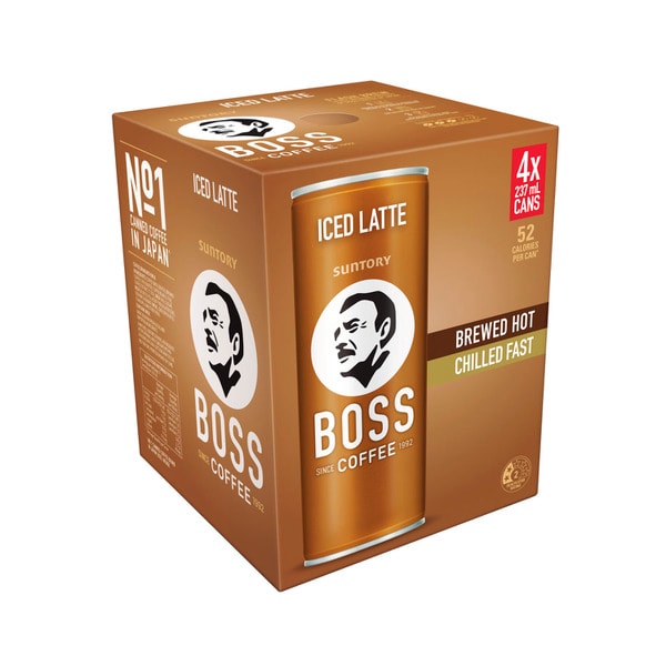 Boss Latte 4x237mL | 4 pack