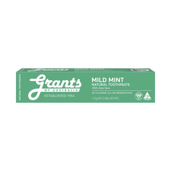 Grants Of Australia Mild Mint With Aloe Vera Natural Toothpaste | 110g