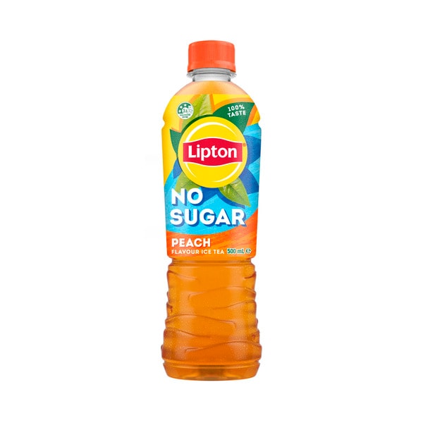 Lipton Ice Tea No Sugar Peach Tea Iced Tea Bottle | 500mL