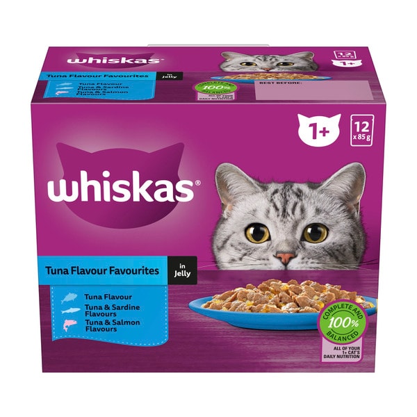 Whiskas Favourites Tuna In Jelly Cat Food 12x85g | 12 pack