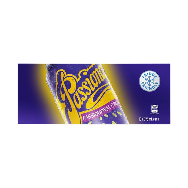 Passiona Passionfruit Soft Drink Cans Multipack 375mL x 10 Pack | 10 pack