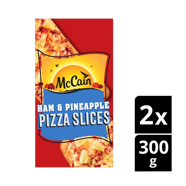 McCain Frozen Ham & Pineapple Pizza Slices 6 pack | 600g