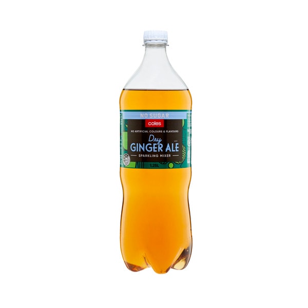 Coles Mixer No Sugar Diet Dry Ginger Ale | 1.25L