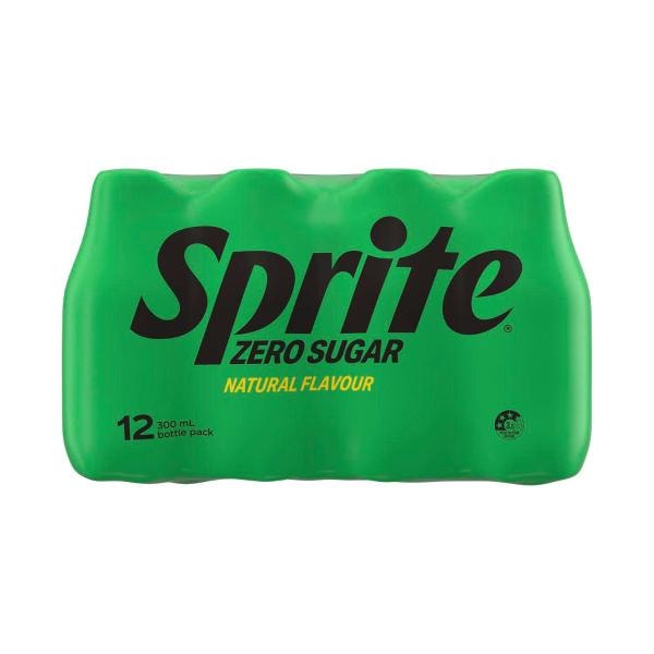 Sprite Zero Sugar Lemonade Soft Drink Multipack Bottles 12x300mL | 12 pack