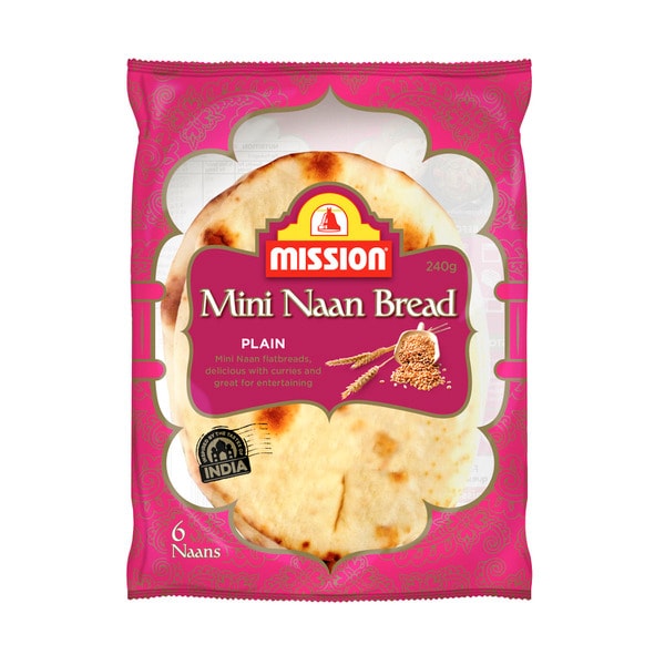 Mission Mini Plain Naan 6 Pack | 240g