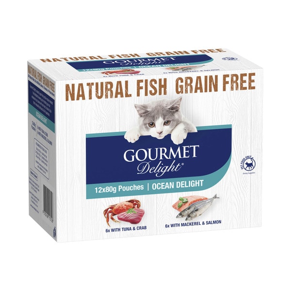 Gourmet Delight Multipack Ocean Delights Cat Food 12x80g | 12 pack