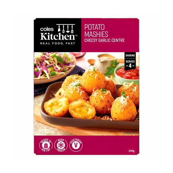 Coles Mini Potato Kiev Balls With Cheesy Garlic | 240g