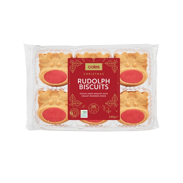 Coles Festive Rudolph Biscuits | 240g