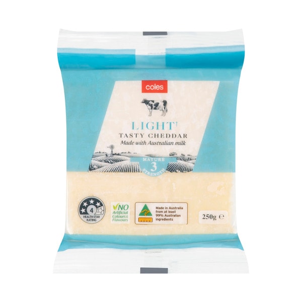 Coles Dairy Tasty Lite Cheese Block | 250g