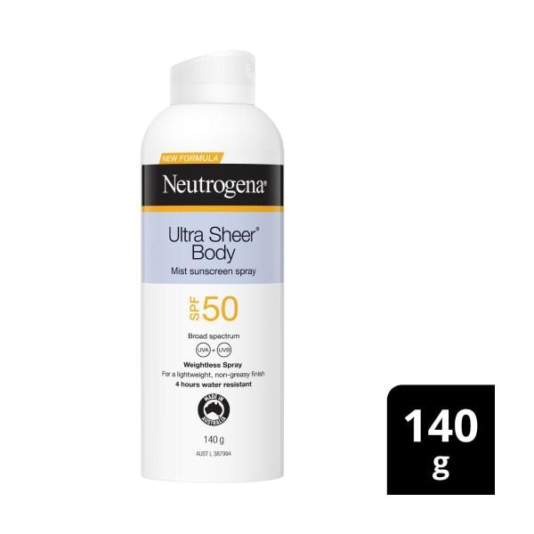 Neutrogena Ultra Sheer Body Mist Sunscreen SPF 50 | 140g