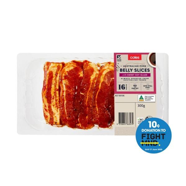Coles Sliced Pork Belly With Sweet Soy Glaze | 300g