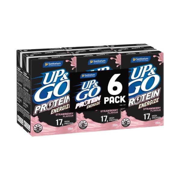 Sanitarium Up&Go Protein Energize Lqd Breakfast Strawberry 6X250Ml | 1.5L