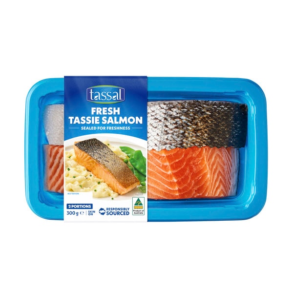 Tassal Salmon Portions Skin On | 300g