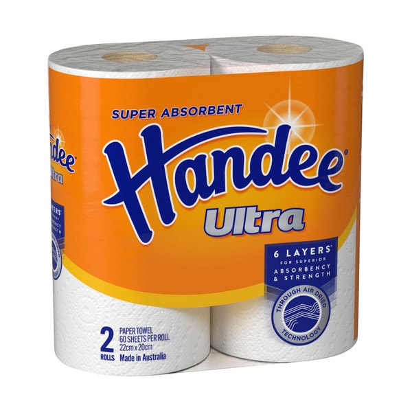 Handee Ultra White Paper Towels | 2 pack