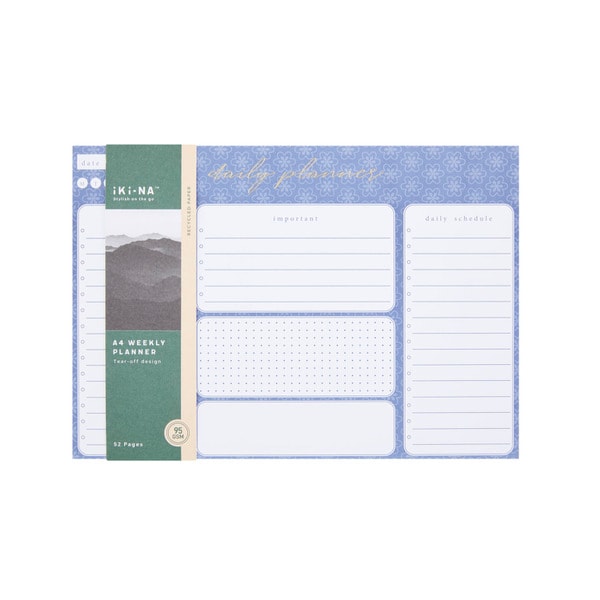 Iki- Na A4 Weekly Planner 52 Sheets 2 Assorted | 1 each