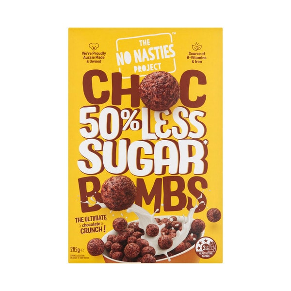 The No Nasties Project 50% Less Sugar Cereal Chocolate Bombs | 285g